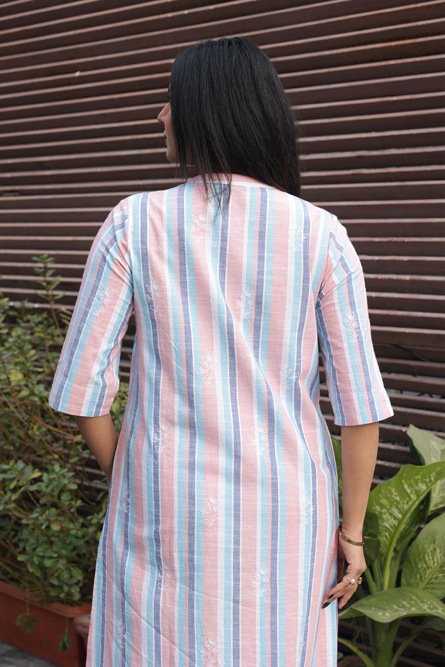 Matilda Multicolour Stripe Embroidered Tunic