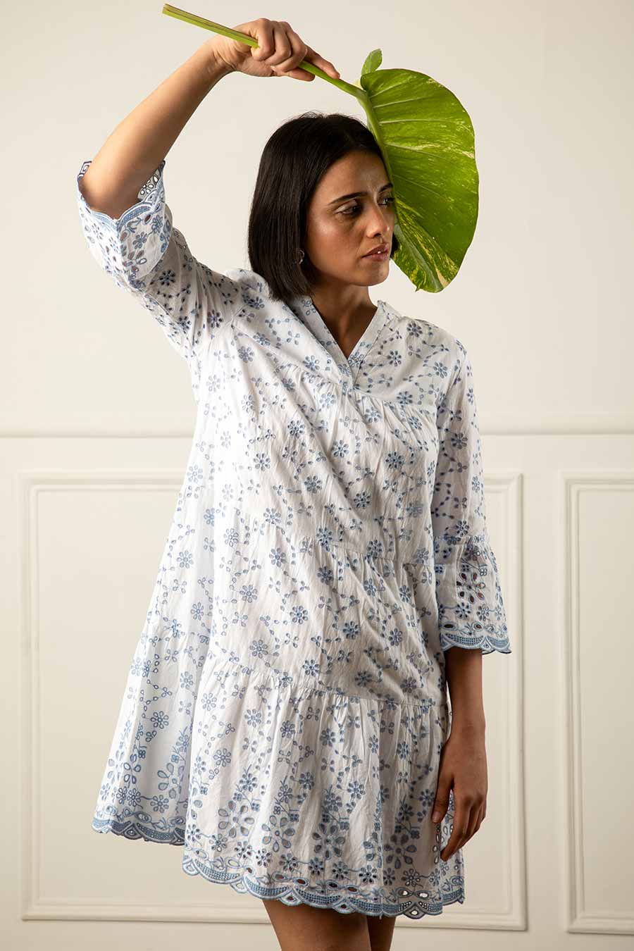 White Embroidered Dress