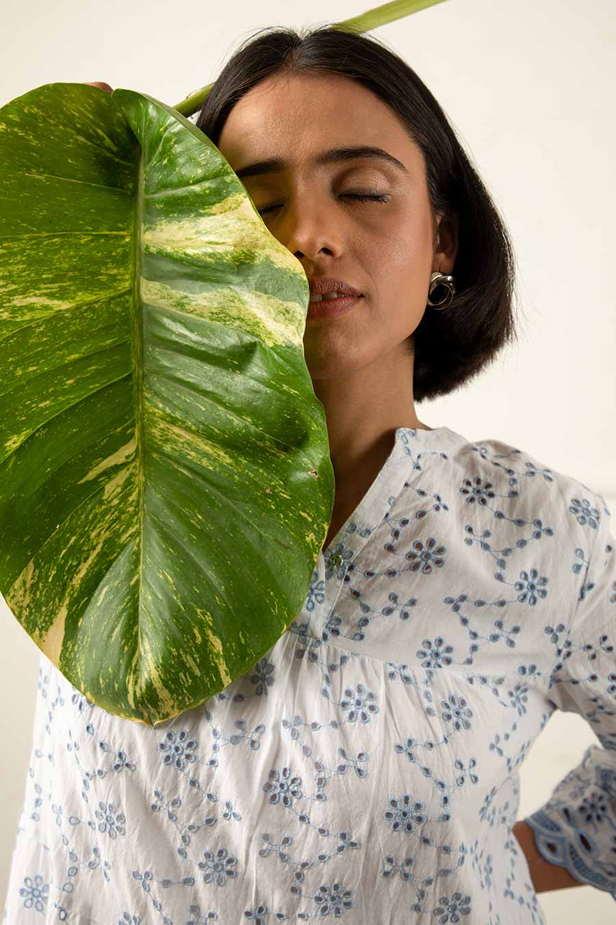 White Embroidered Dress