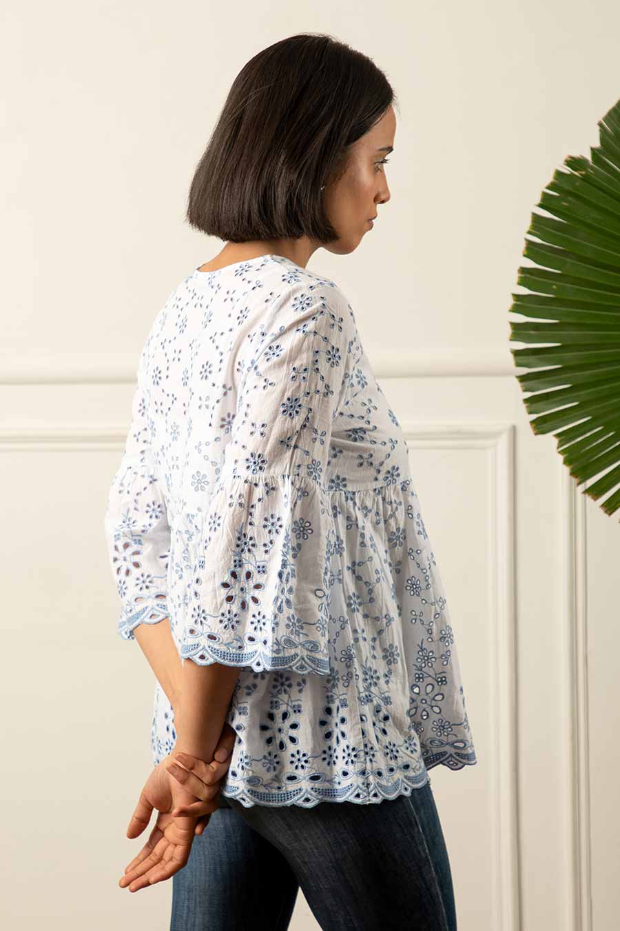 White Embroidered Top