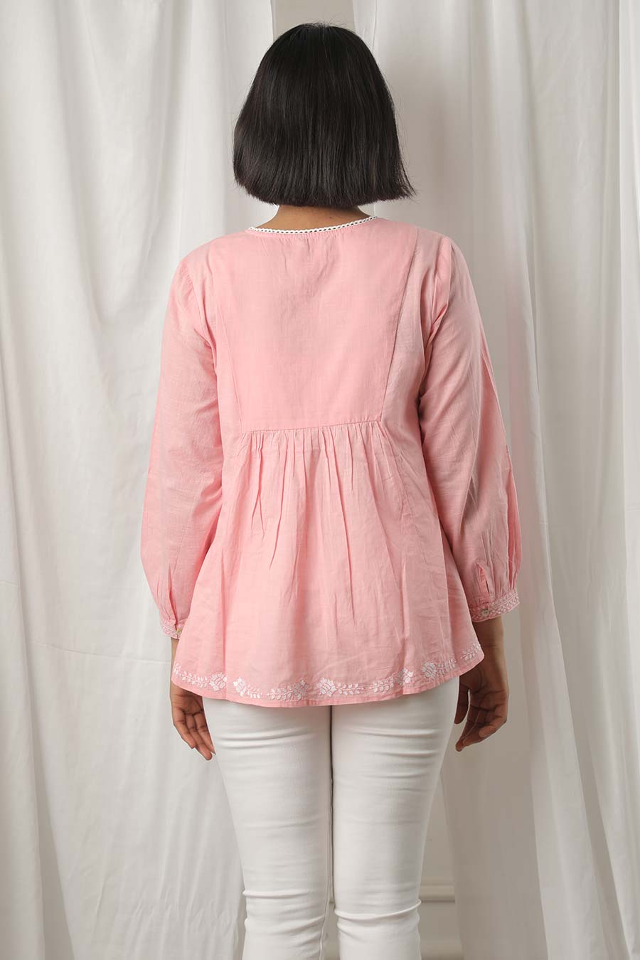 Pink Embroidered Top