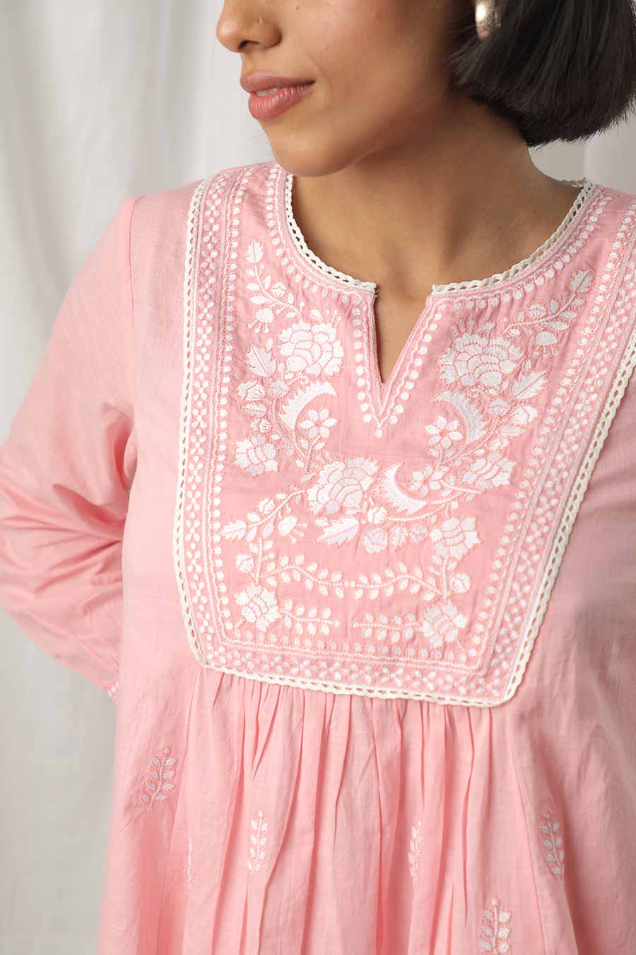 Pink Embroidered Top