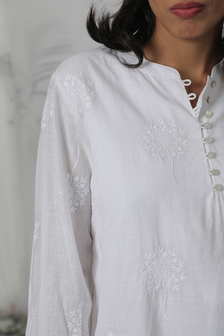 White Embroidered Top