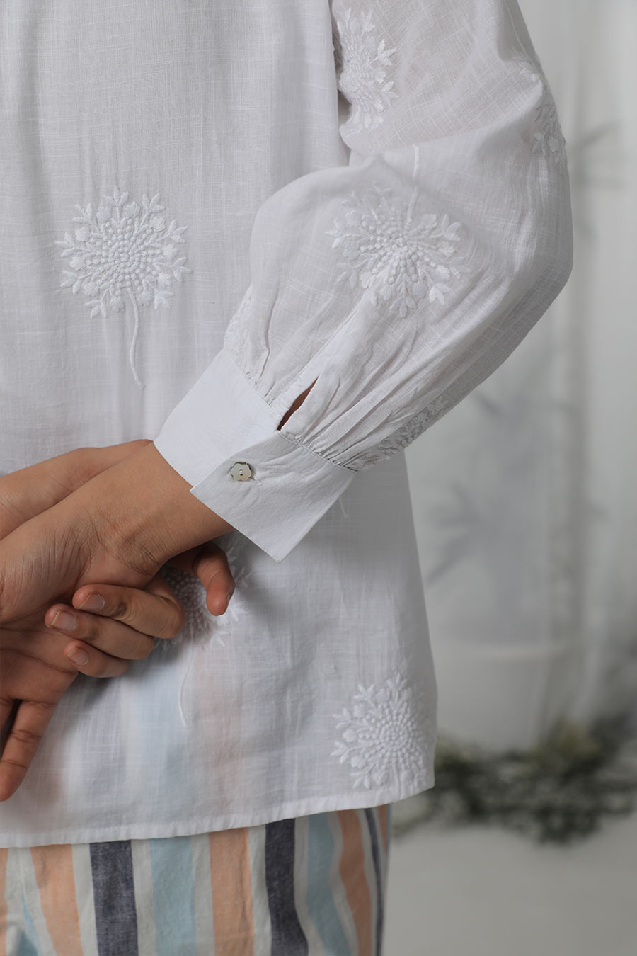 White Embroidered Top