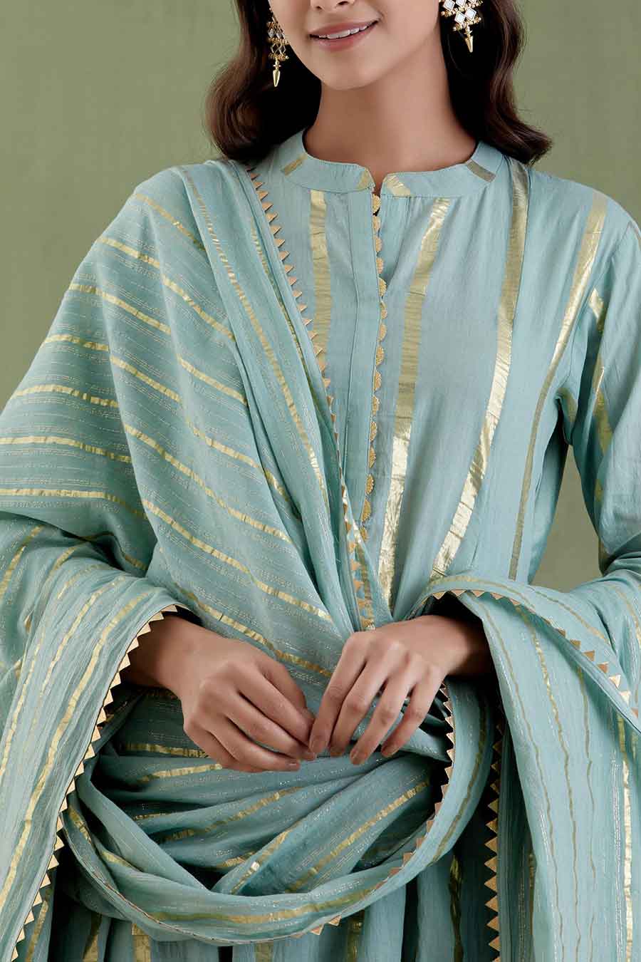 Akka Devi Blue Kurta Set