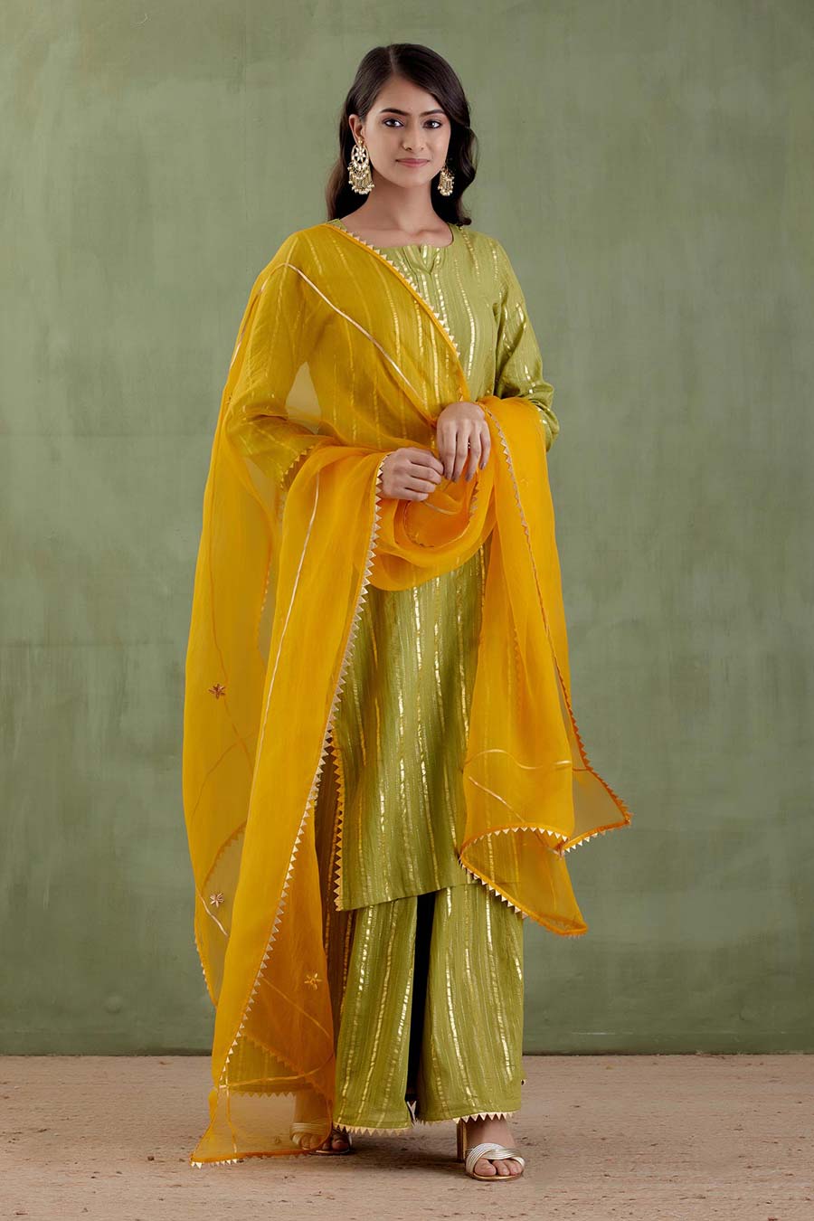 Lakshmibai Green Kurta Set