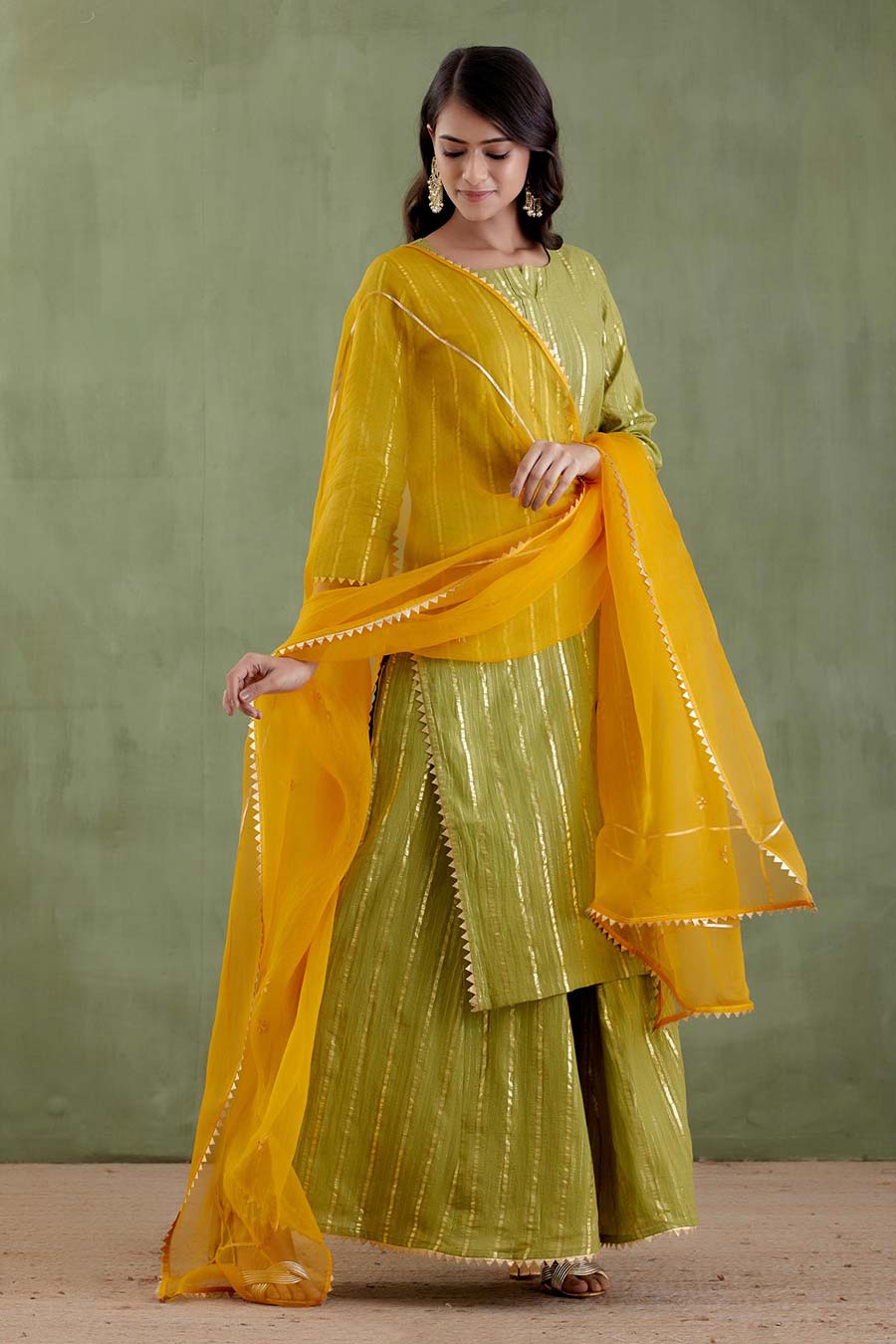 Lakshmibai Green Kurta Set