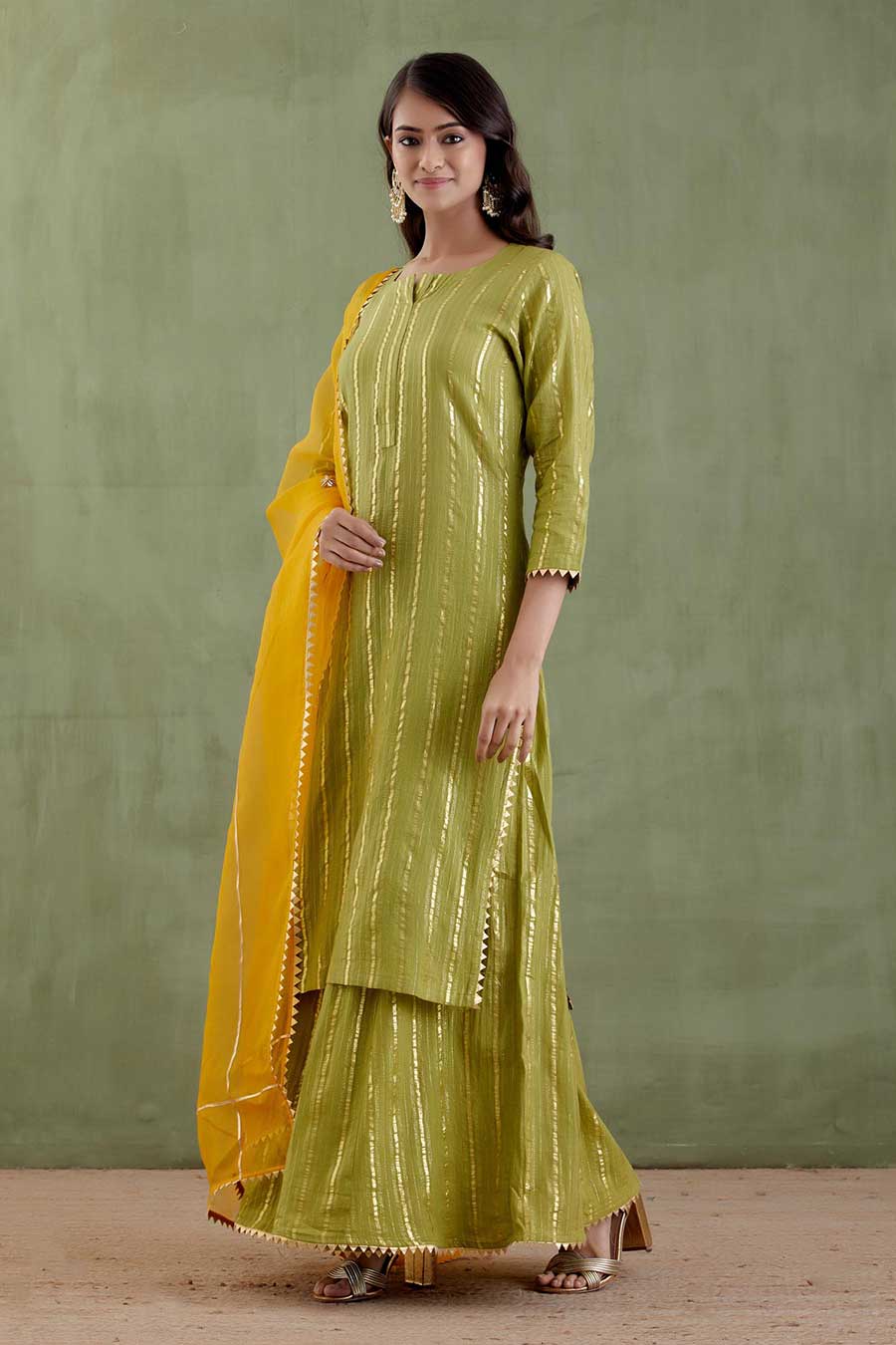 Lakshmibai Green Kurta Set