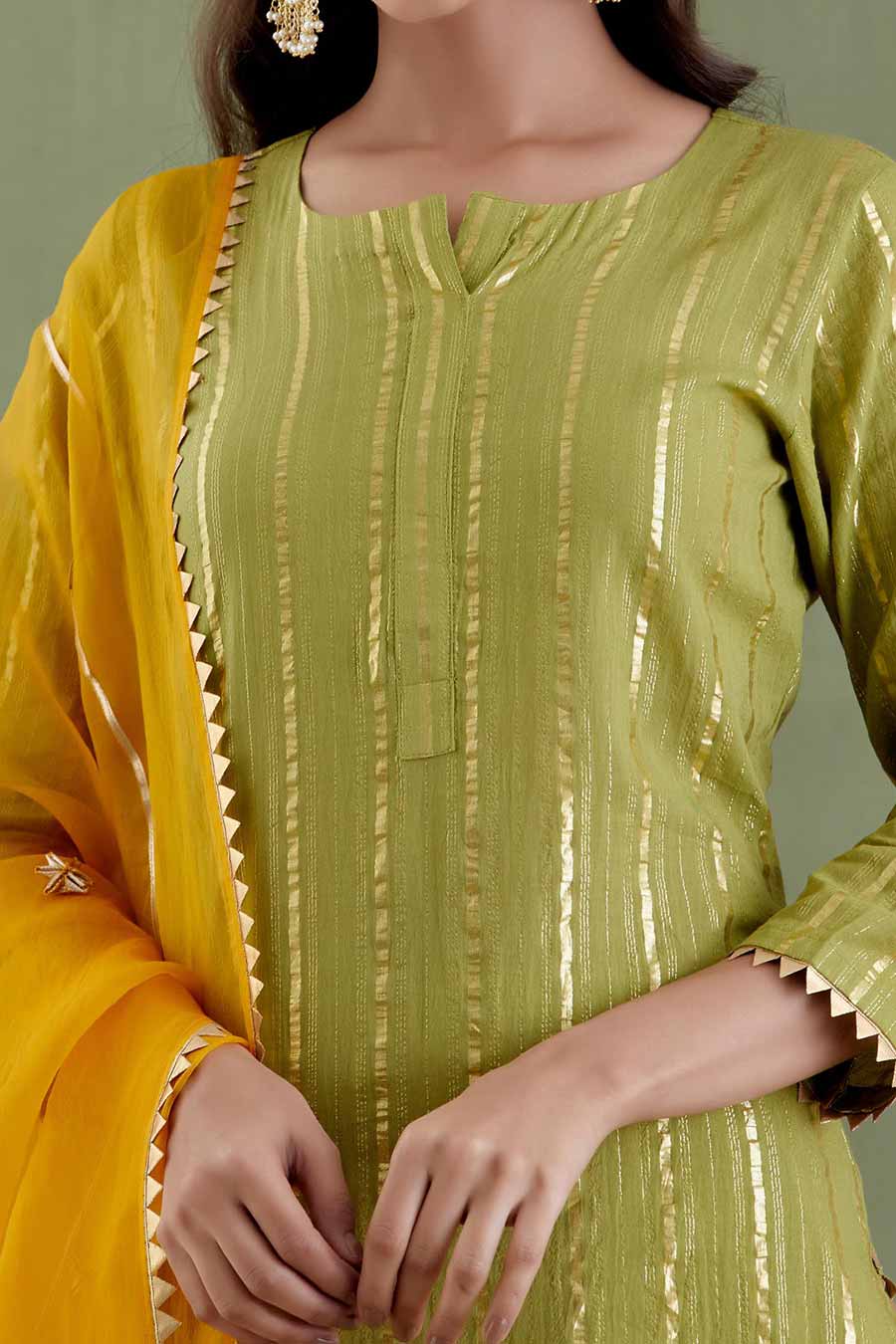 Lakshmibai Green Kurta Set