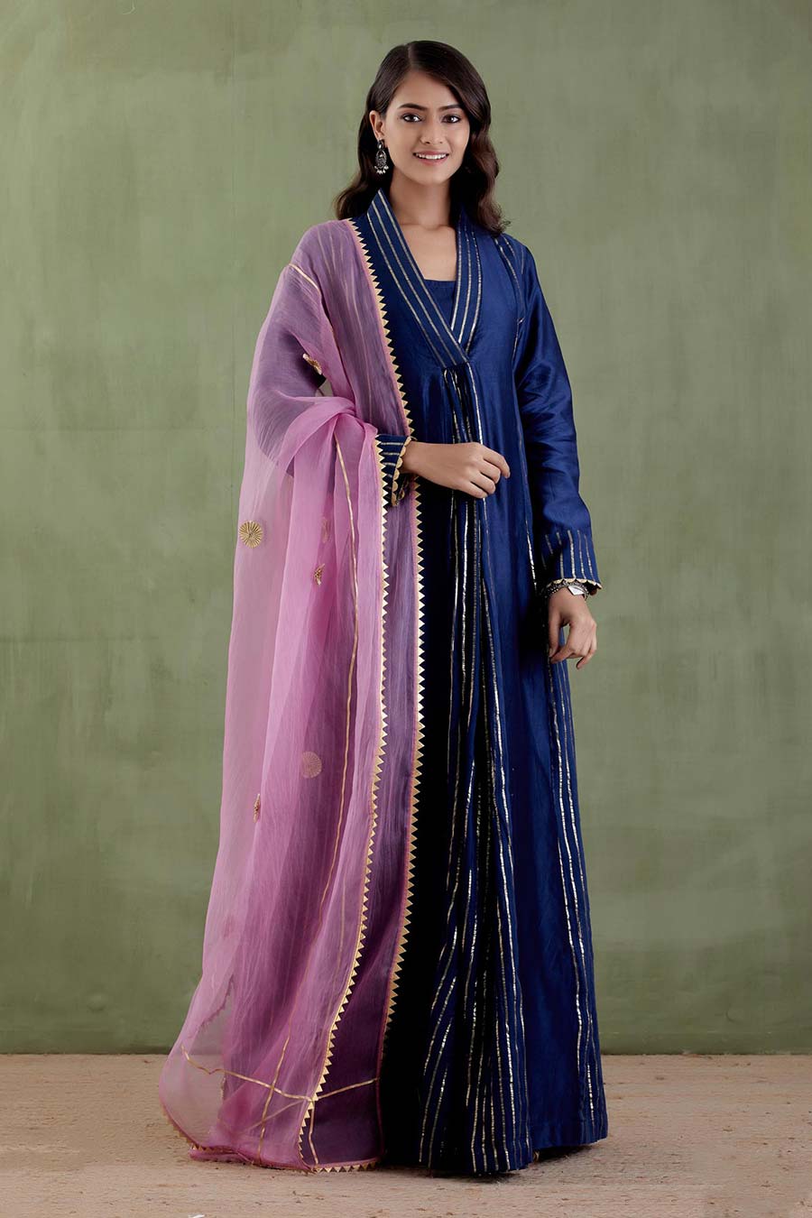 Jodhabai Blue Kurta & Dupatta Set