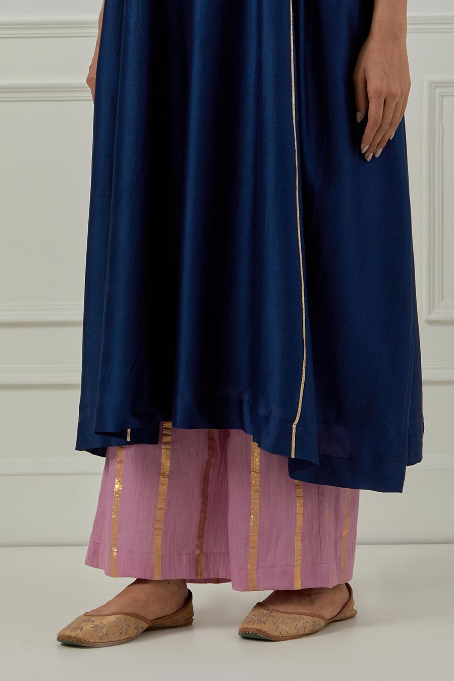 Avantibai Kurta Blue Chanderi Kurta Set