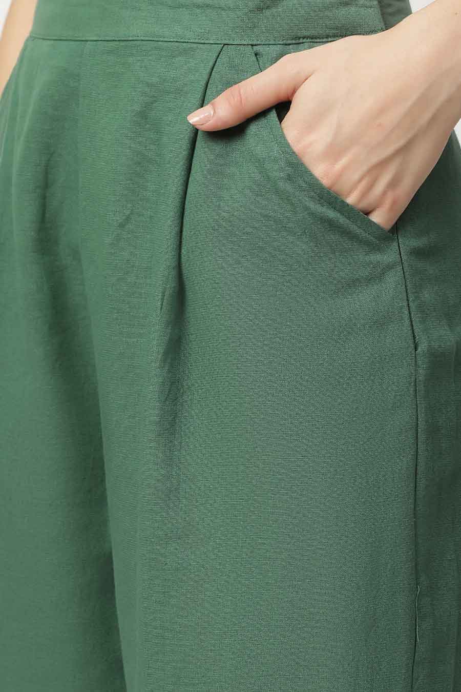 Fannie Green Straight Fit Pants