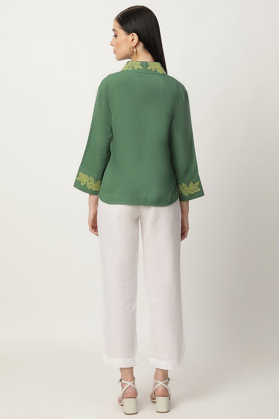 Cindy Ivory Embroidered Pants