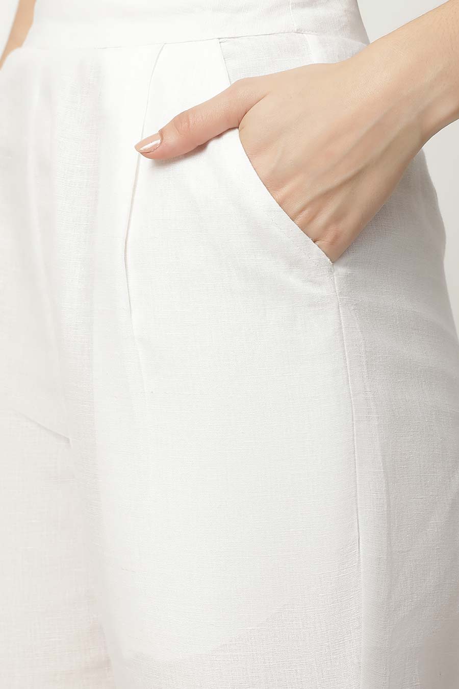 Cindy Ivory Embroidered Pants