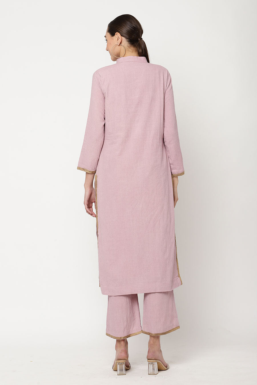 Pink Embellished Kurta Set