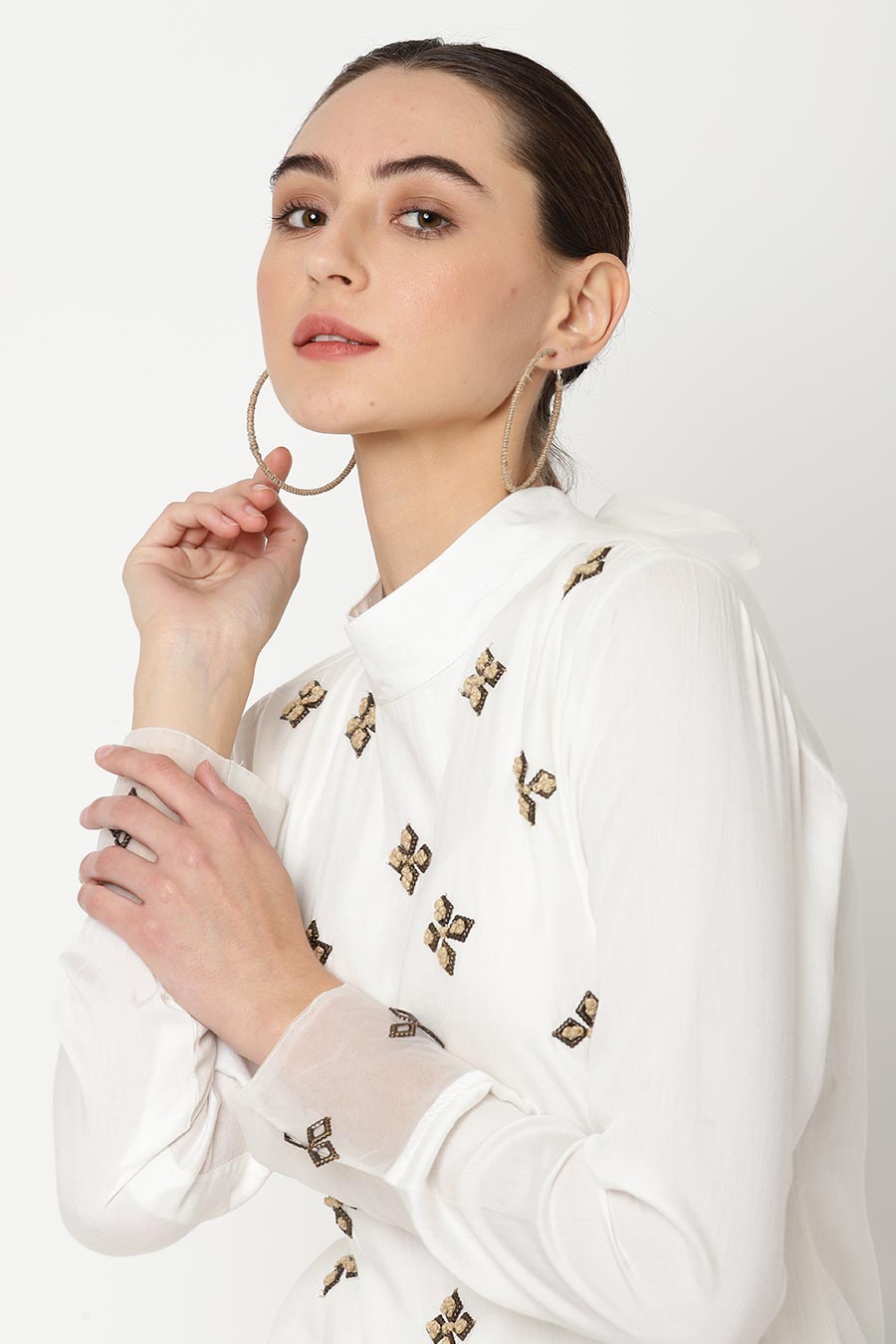 Ivory Embroidered Top