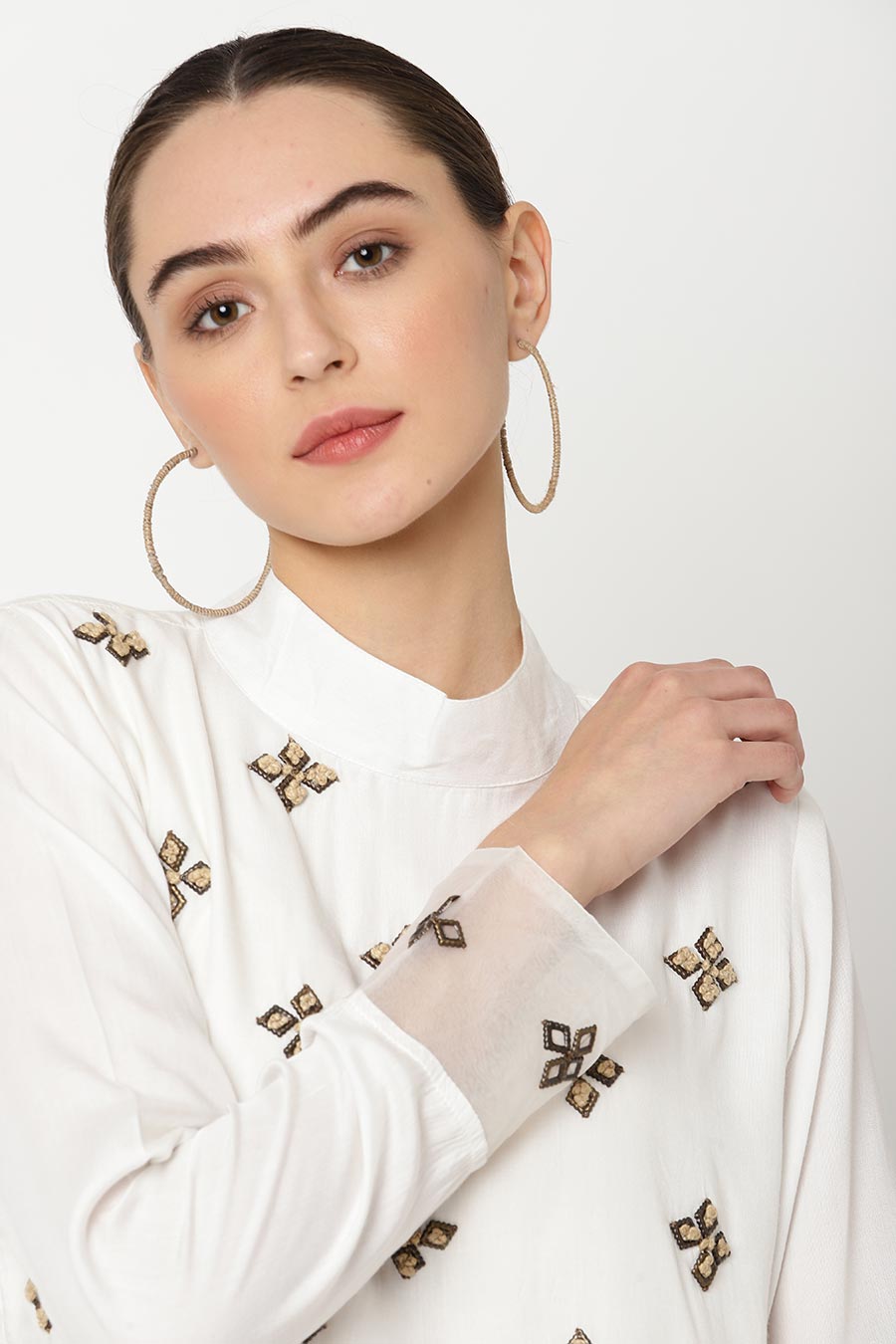 Ivory Embroidered Top