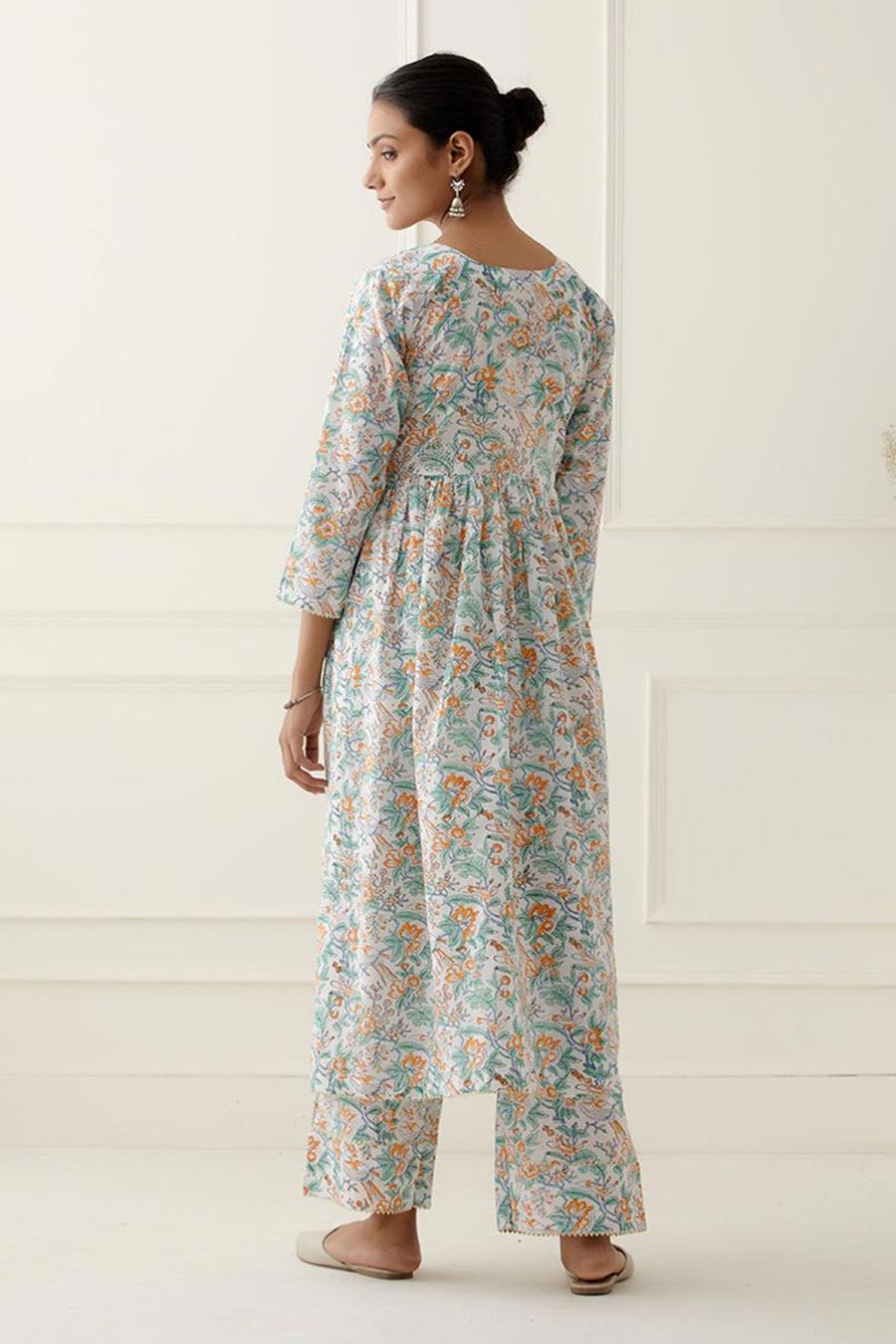 White Skye Printed Kurta Set