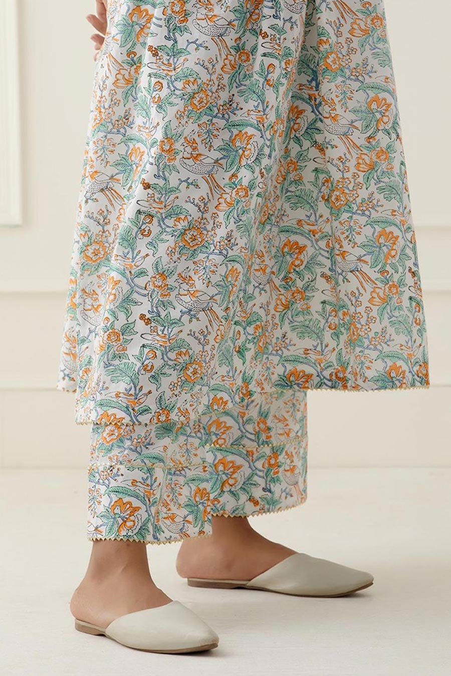 White Skye Printed Kurta Set