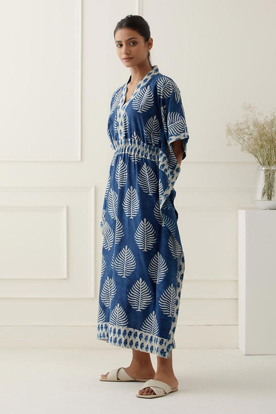Navy Blue Julian Printed Kaftan