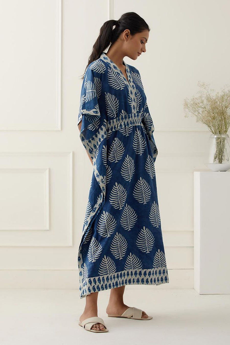 Navy Blue Julian Printed Kaftan