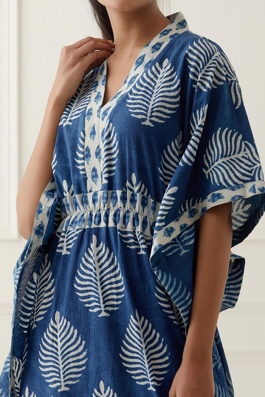 Navy Blue Julian Printed Kaftan