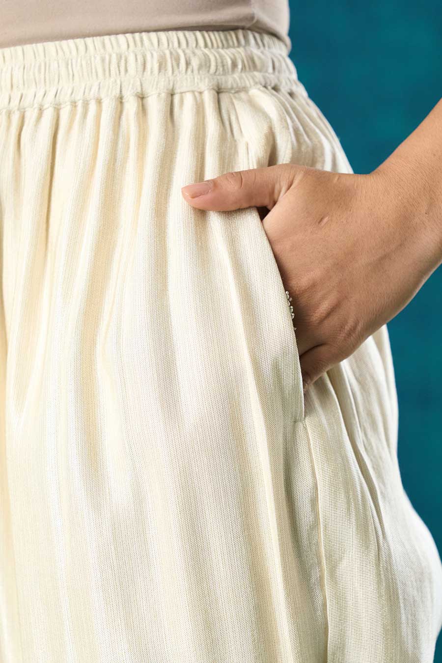Off-White Gajji Silk Pant