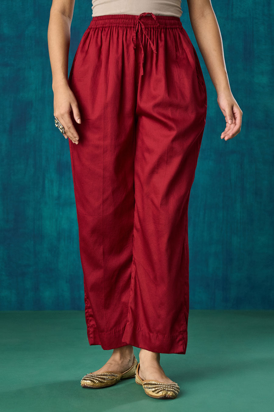 Maroon Embroidered Gitika Kurta Set
