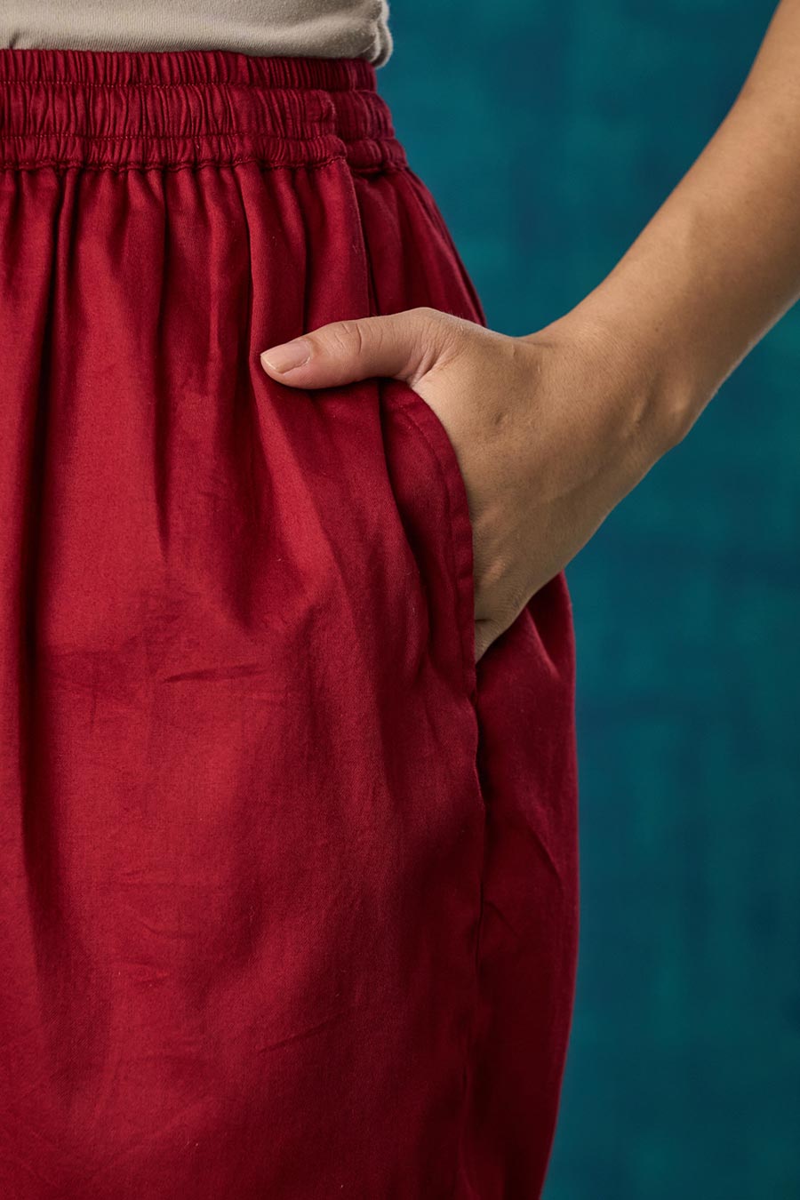 Maroon Embroidered Gitika Kurta Set