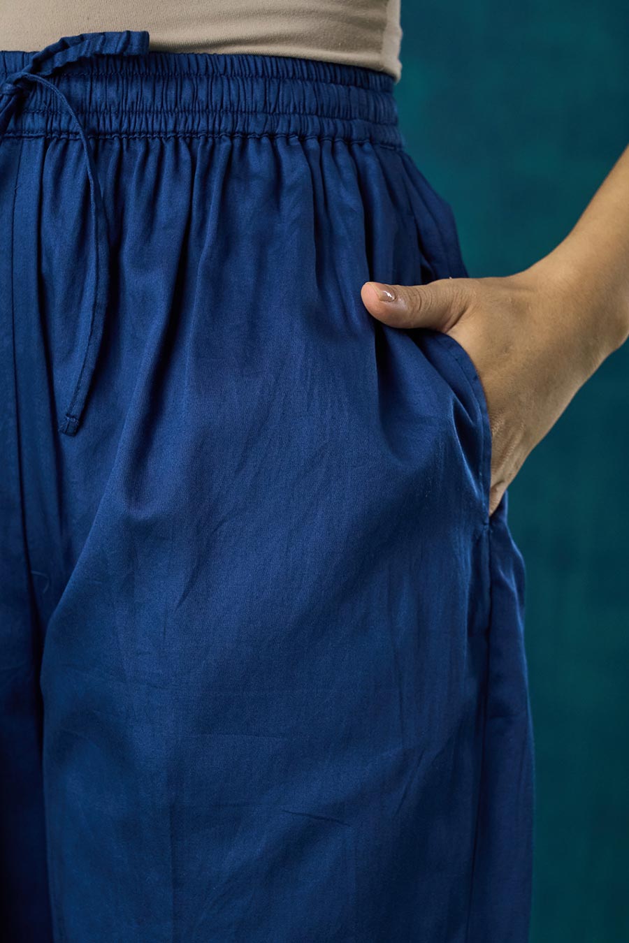 Navy Blue Hand-Embellished Leela Kurta Set