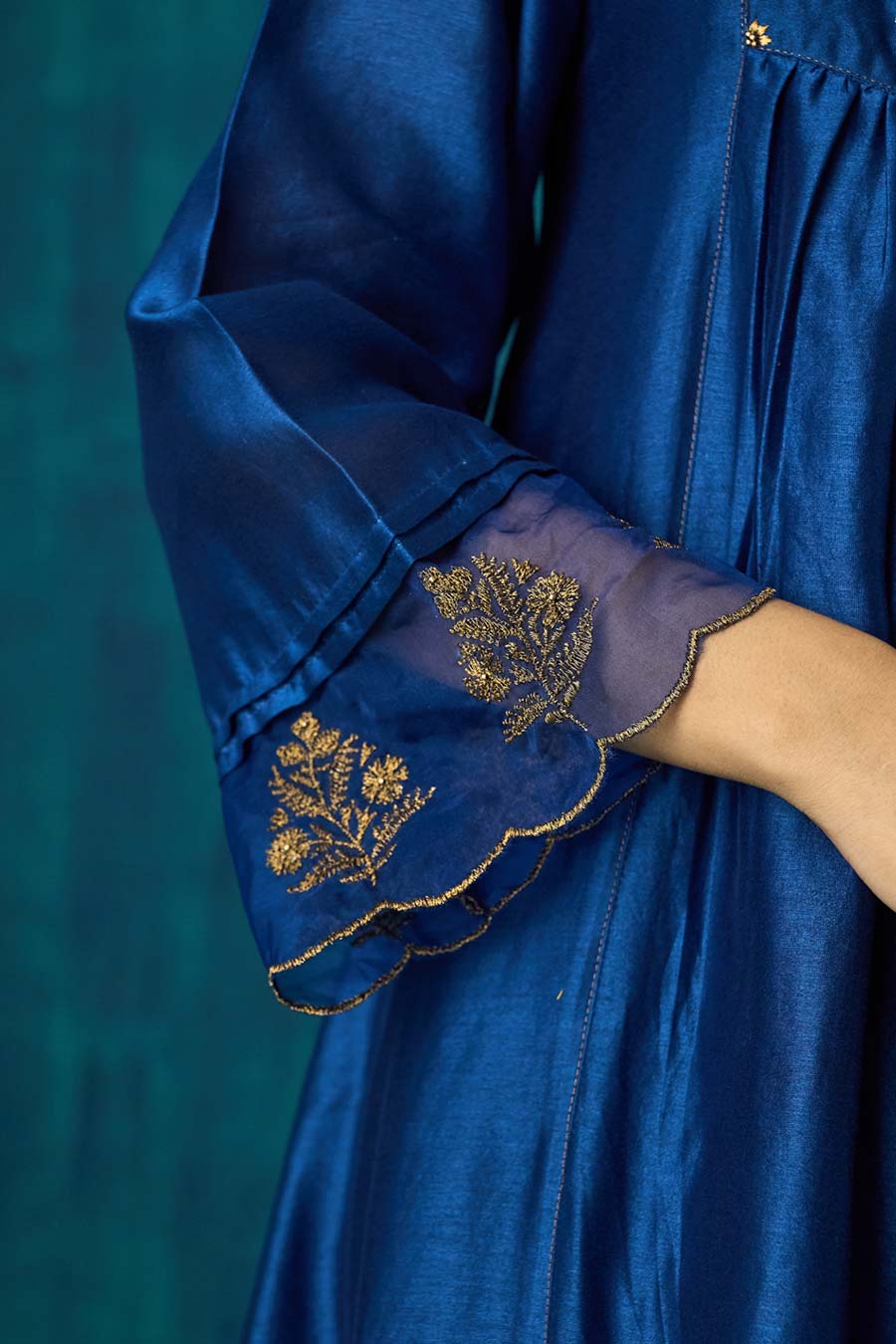 Navy Blue Hand-Embellished Leela Kurta Set