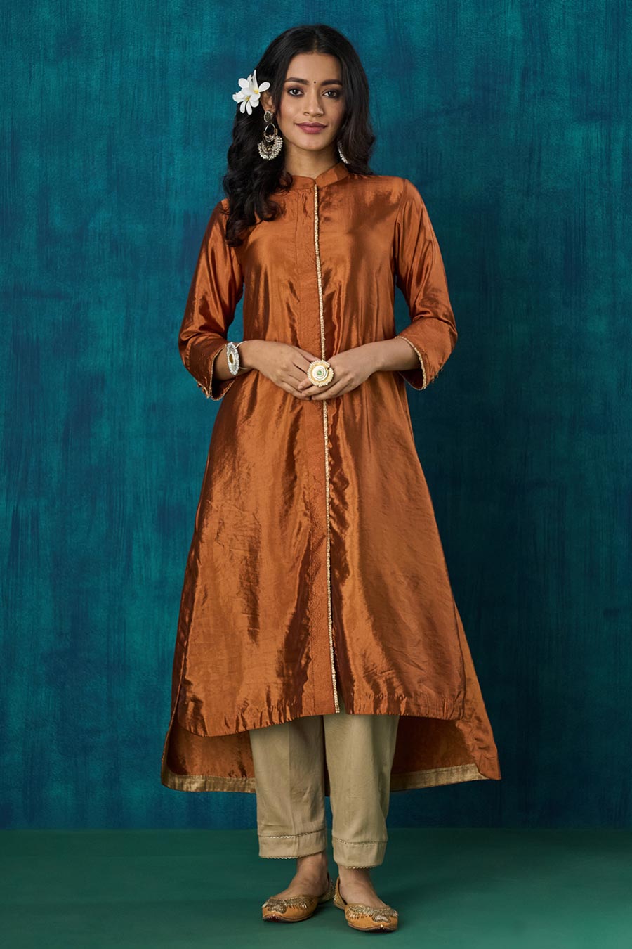 Rust High-Low Sanika Kurta Set