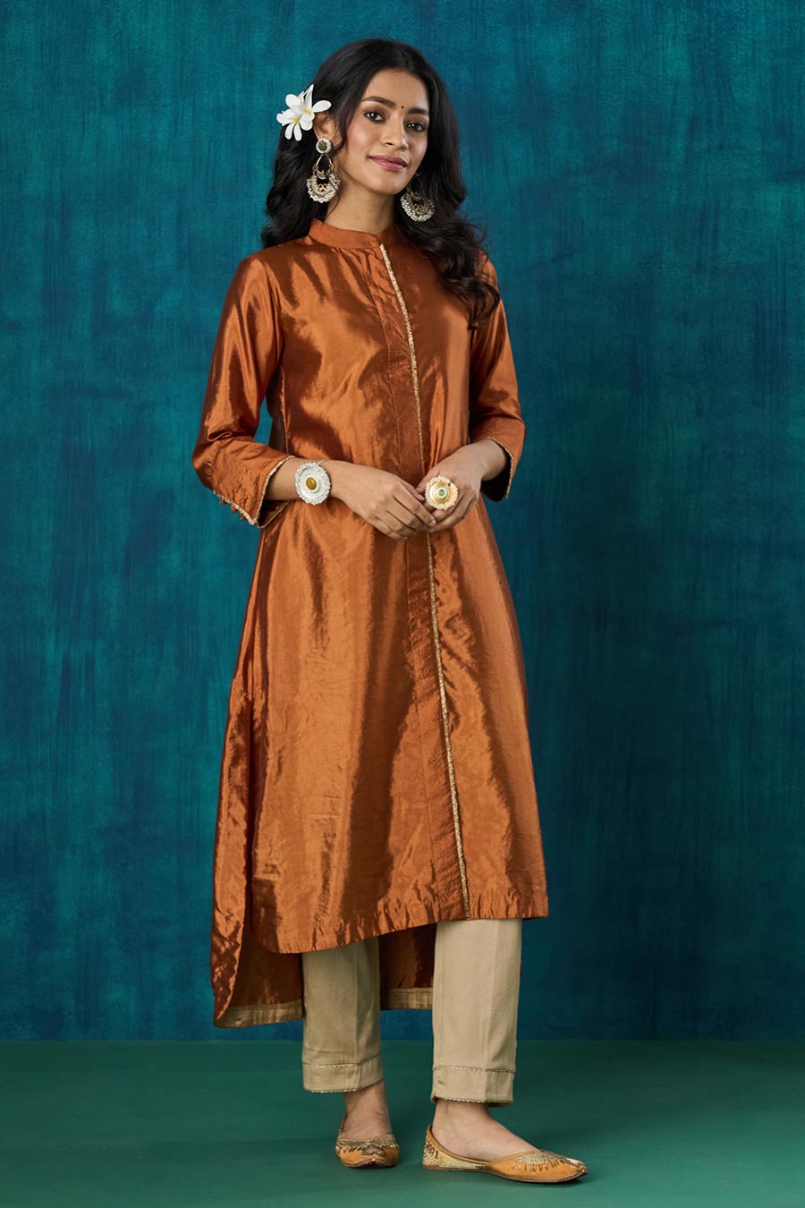 Rust High-Low Sanika Kurta Set