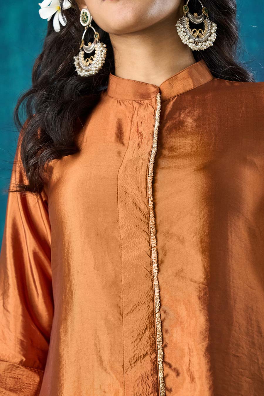 Rust High-Low Sanika Kurta Set
