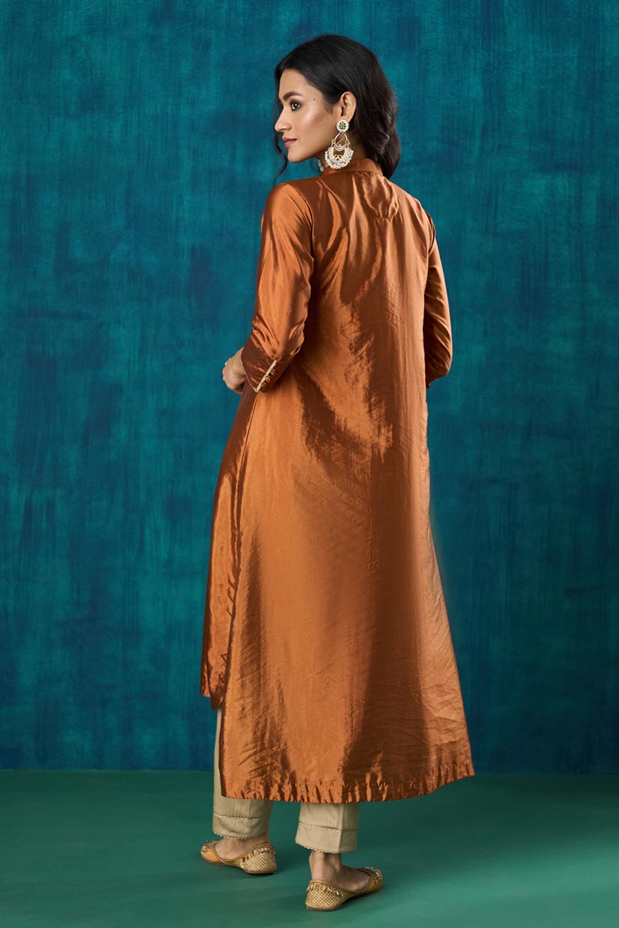 Rust High-Low Sanika Kurta & Pant Set (Set of 2)