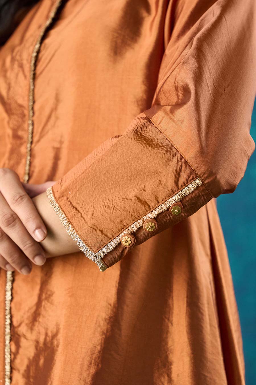 Rust High-Low Sanika Kurta & Pant Set (Set of 2)