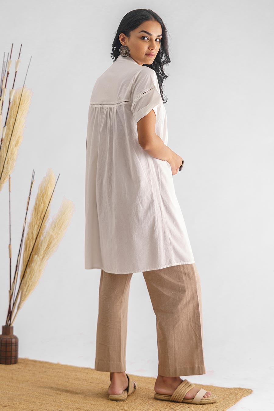 White Insert Lace Tunic