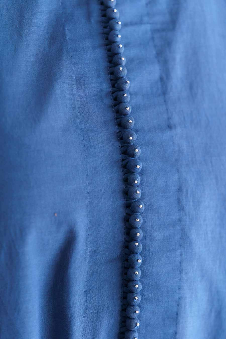 Blue Bead Embroidered Kurta & Pant Set ( Set of 2)