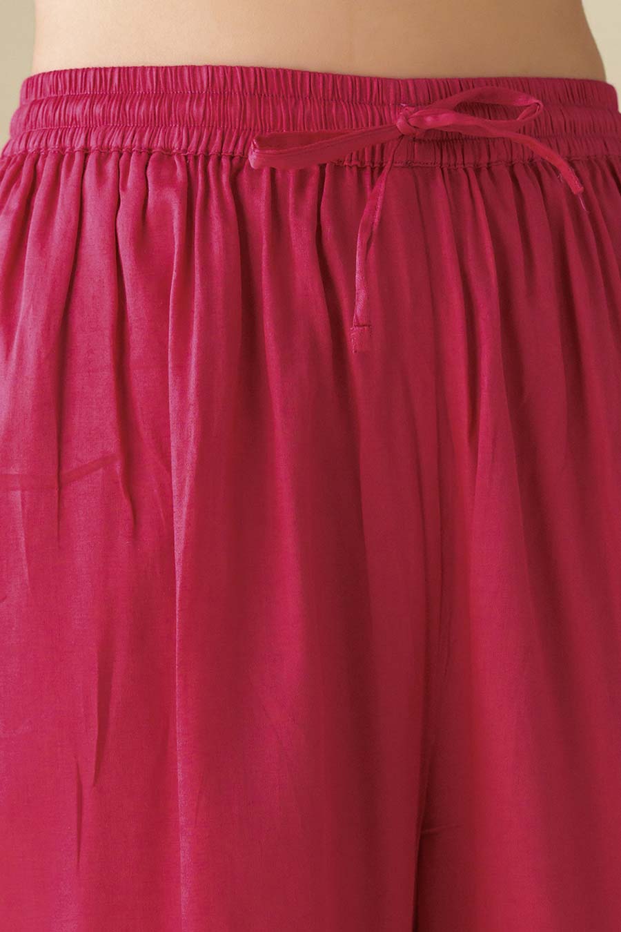 Magenta Cotton Silk Pant