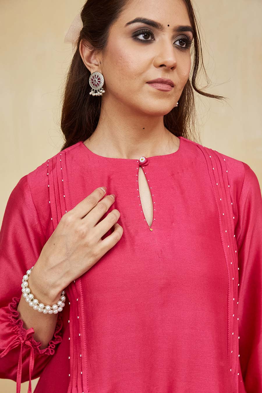 Pink Aisha Embellished Kurta