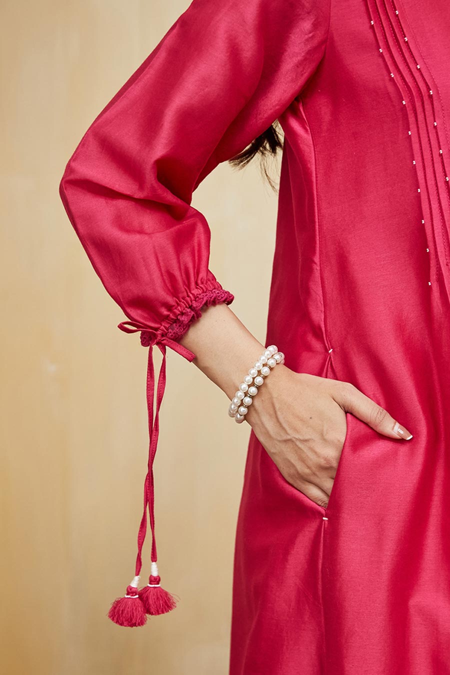 Pink Aisha Embellished Kurta