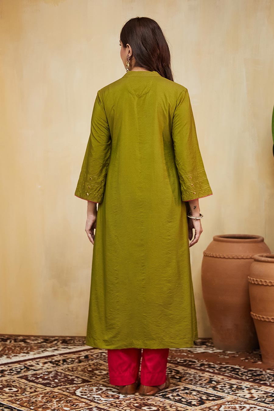 Green Samara Embellished Kurta