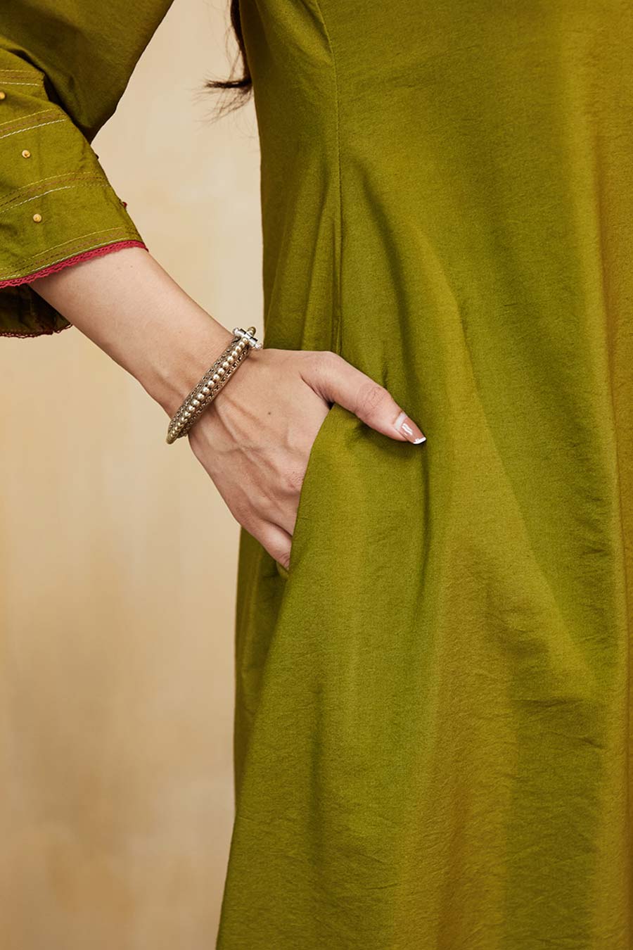Green Samara Embellished Kurta