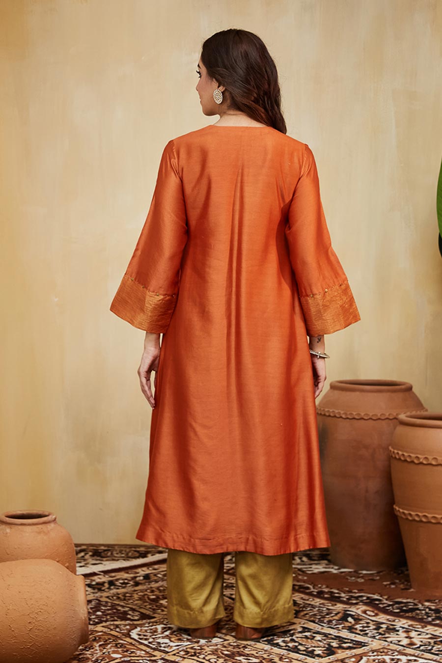 Orange Giana Embellished Kurta