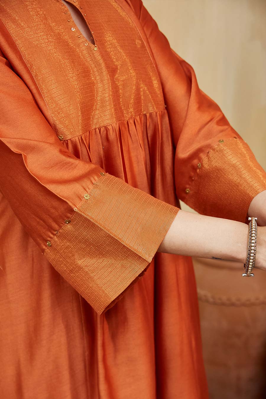 Orange Giana Embellished Kurta