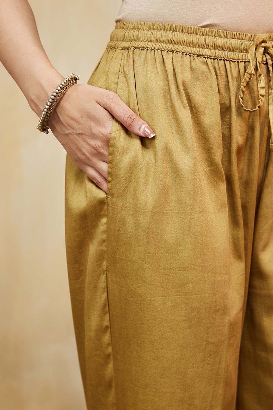 Orange & Beige Giana Embellished Kurta Set