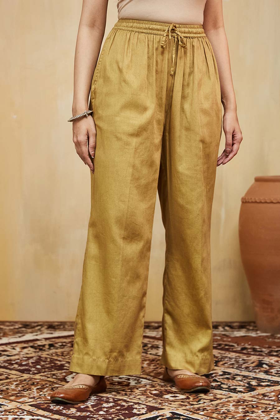 Mustard & Beige Nora Embellished Kurta Set