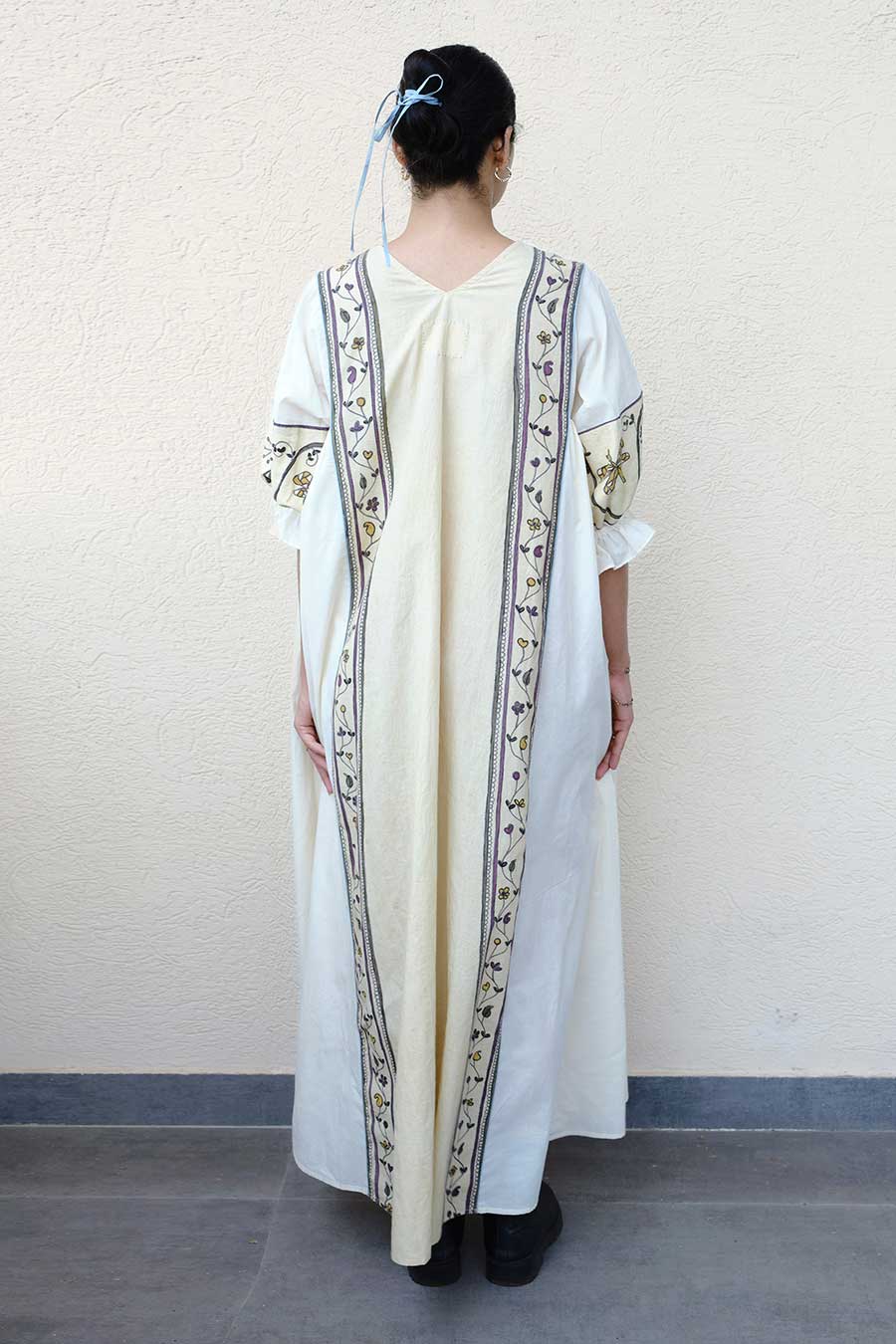 White Hand-Painted Long Dress
