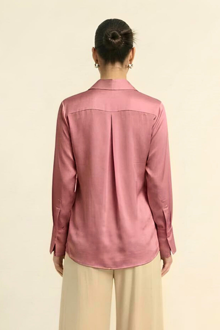 Brick Red Coin Embellished Wrap Shirt