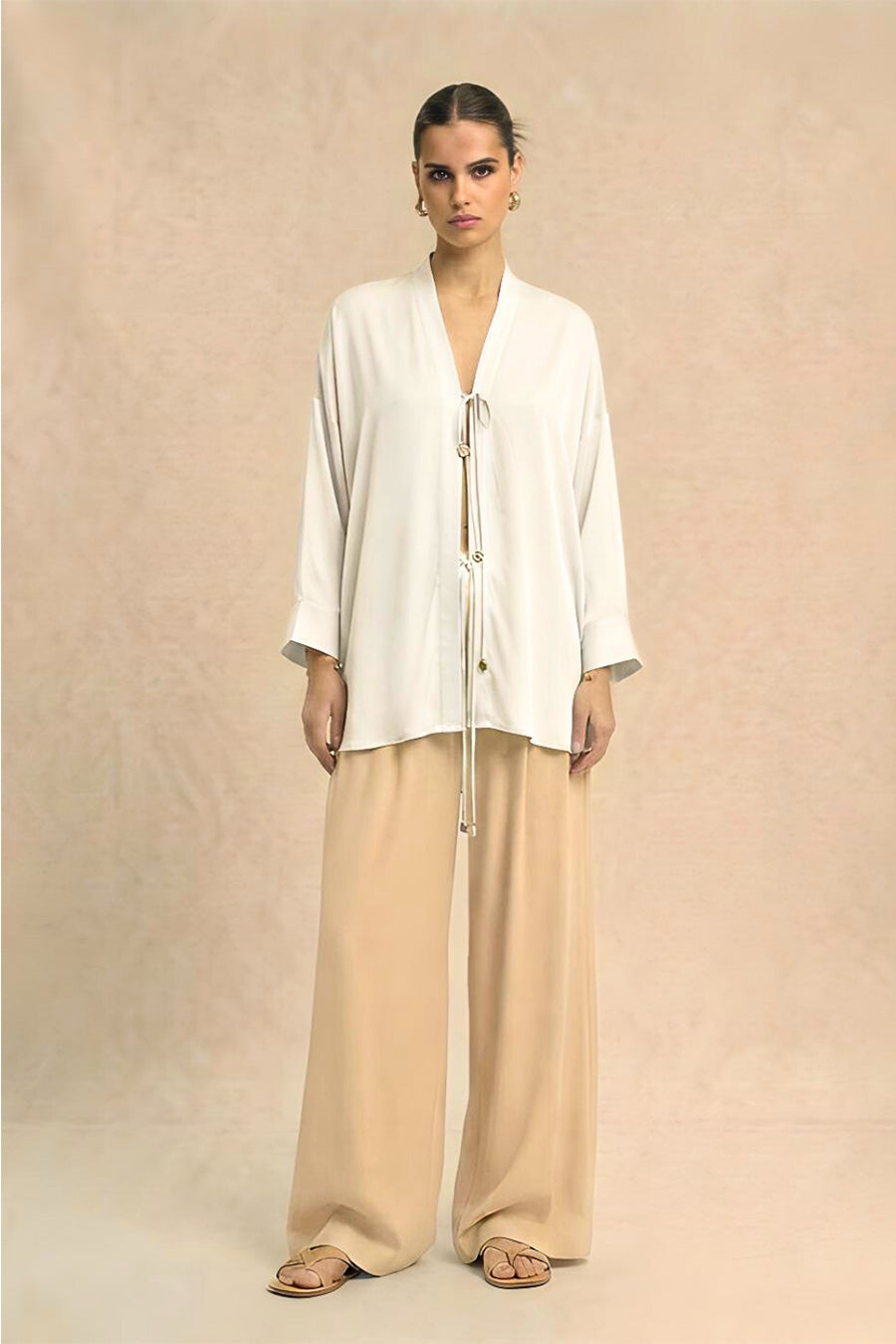 Ivory Coin Embellished Overlay Shirt